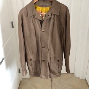 SALVATORE FERRAGAMO LEATHER JACKET AMAZING LINNING